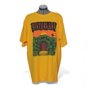 Hinterland Music Festival Yellow Graphic Shirt August 2024 St Charles IA Men XL‎